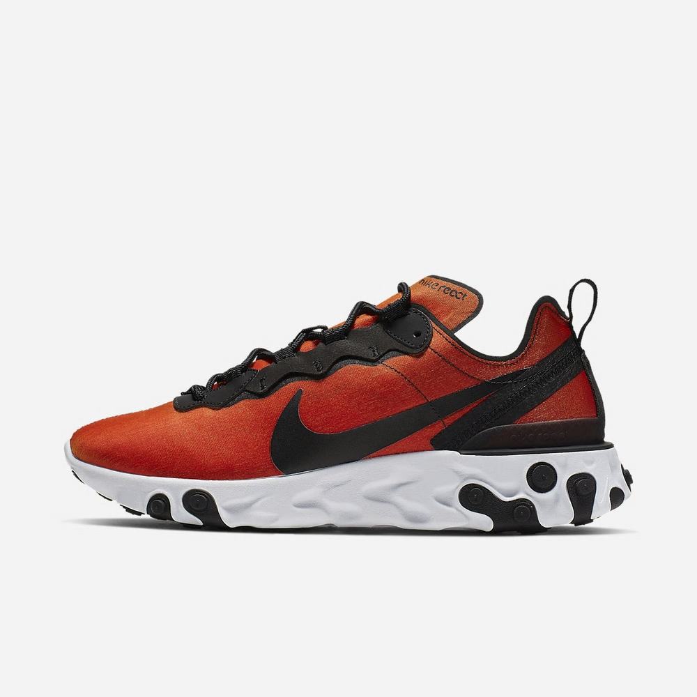 Sneakers Nike React Element 55 Premium Noir 0579-124 Black/Tour Yellow/White/Black Homme | MFS-90025856